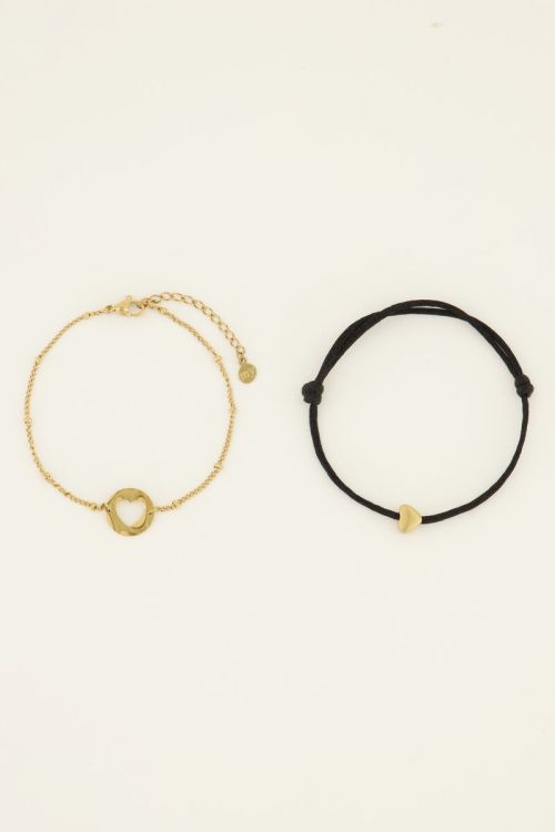 Moeder & mini armband zwart