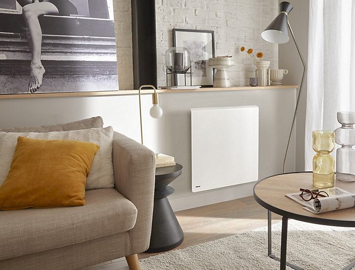 Radiateur électrique à inertie sèche Noirot Kaolin Blanc 1000 W
