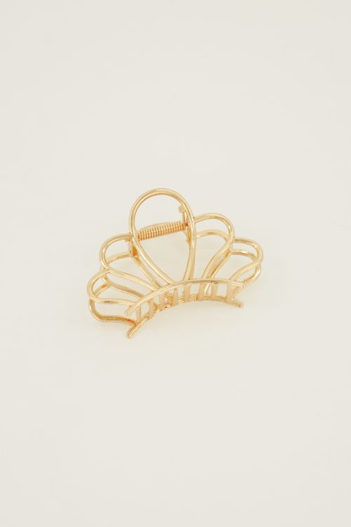 Goudkleurige schelp haarclip
