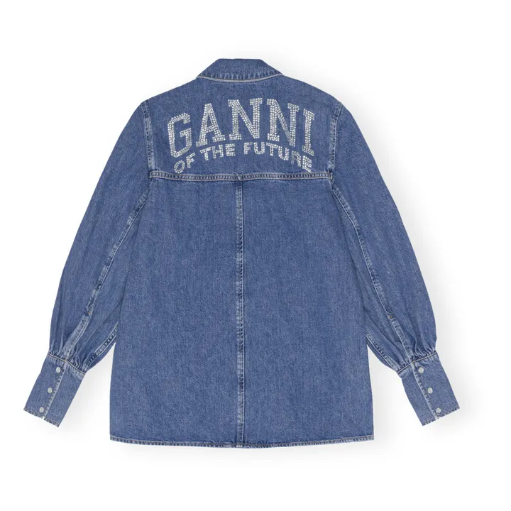 Ganni Chemise Future Denim Coton Recyclé et Bio | Dark Blue