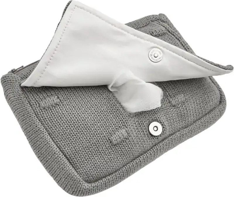 Meyco Baby Knots billendoekjesetui - grey