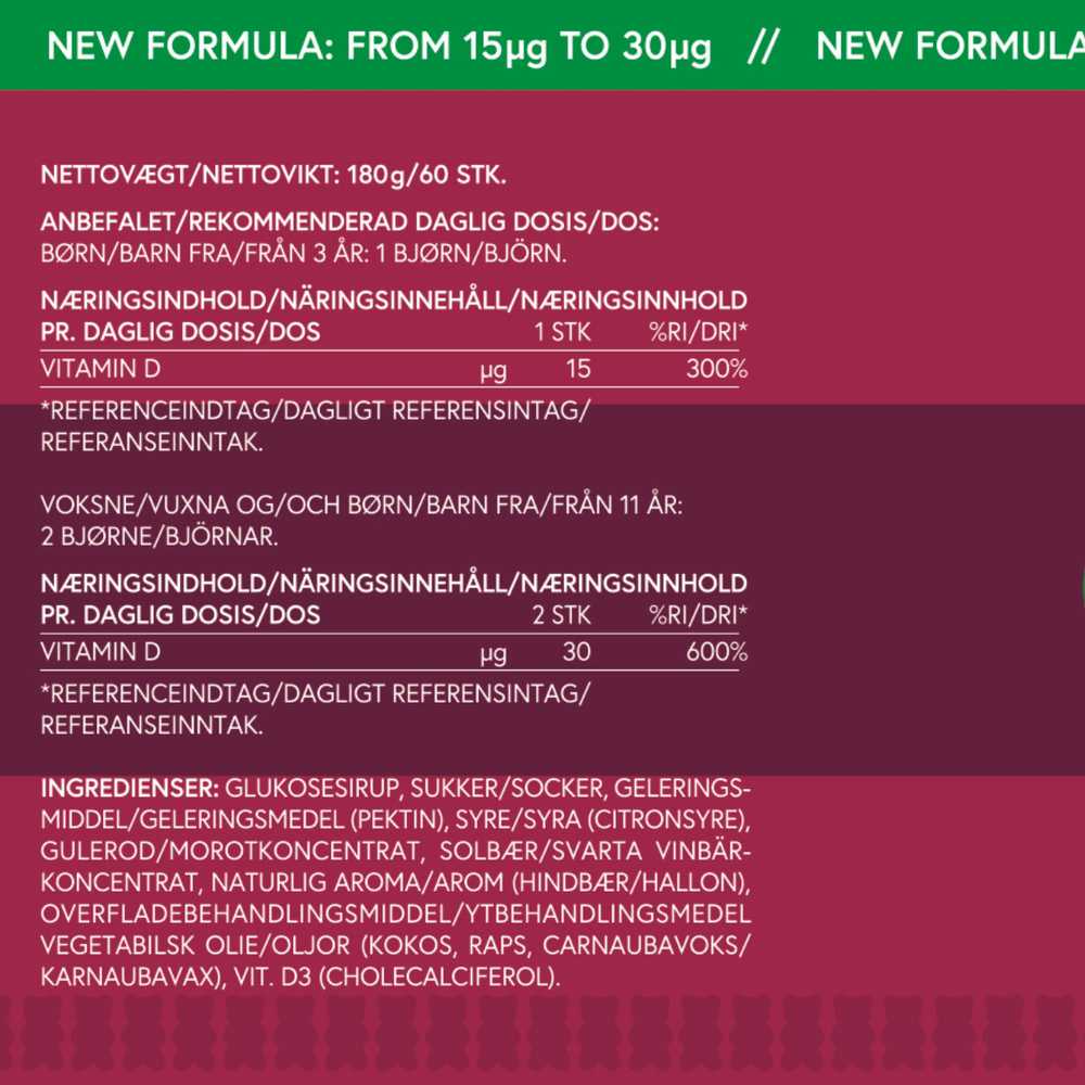 VitaYummy D3 30 µg - 60 stk.