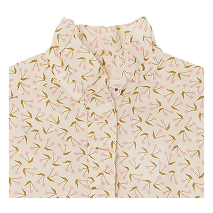 Bonpoint Blouse Coton Bio Cerises Bree | Ecru