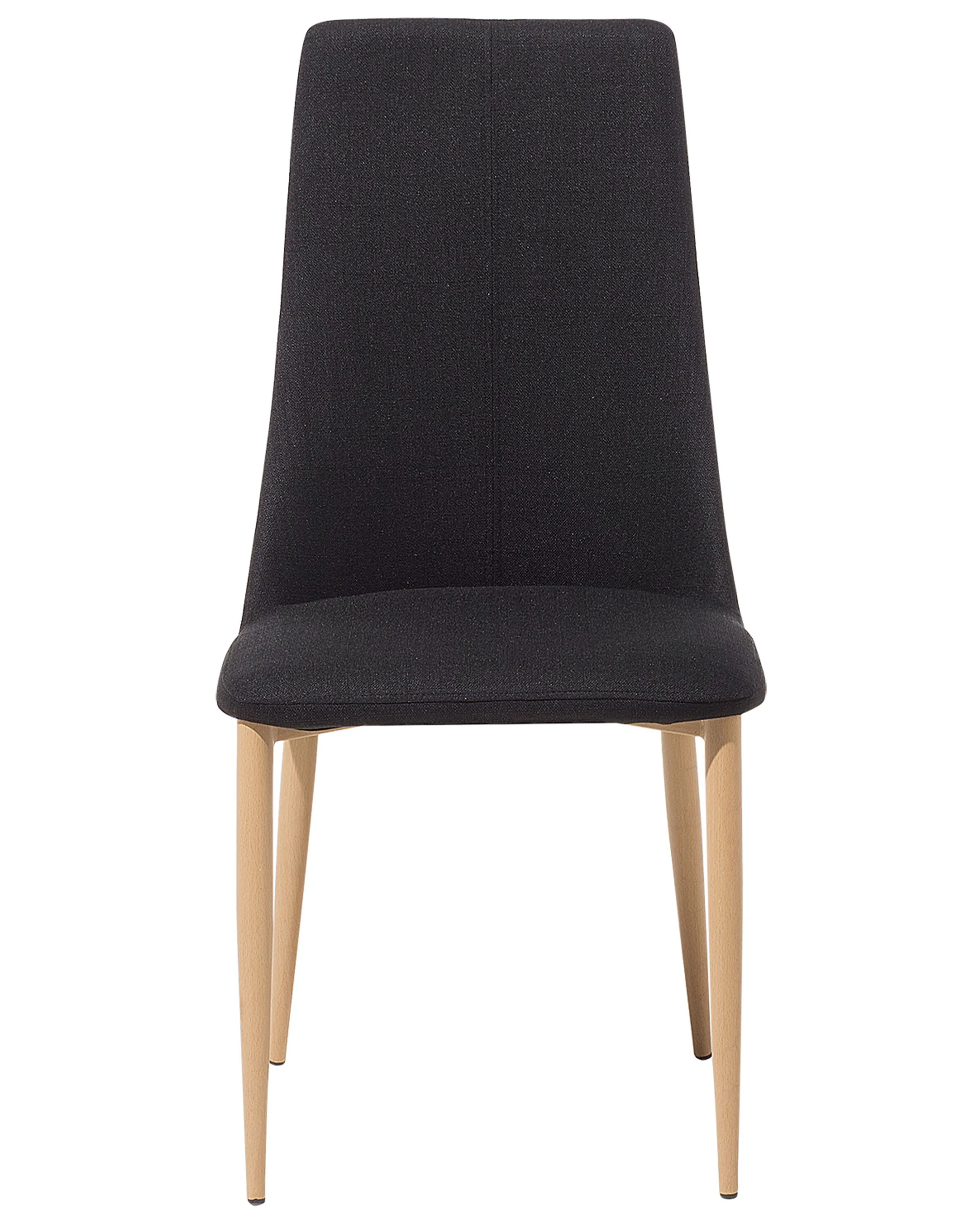Set van 2 eetkamerstoelen CLAYTON Stof Zwart