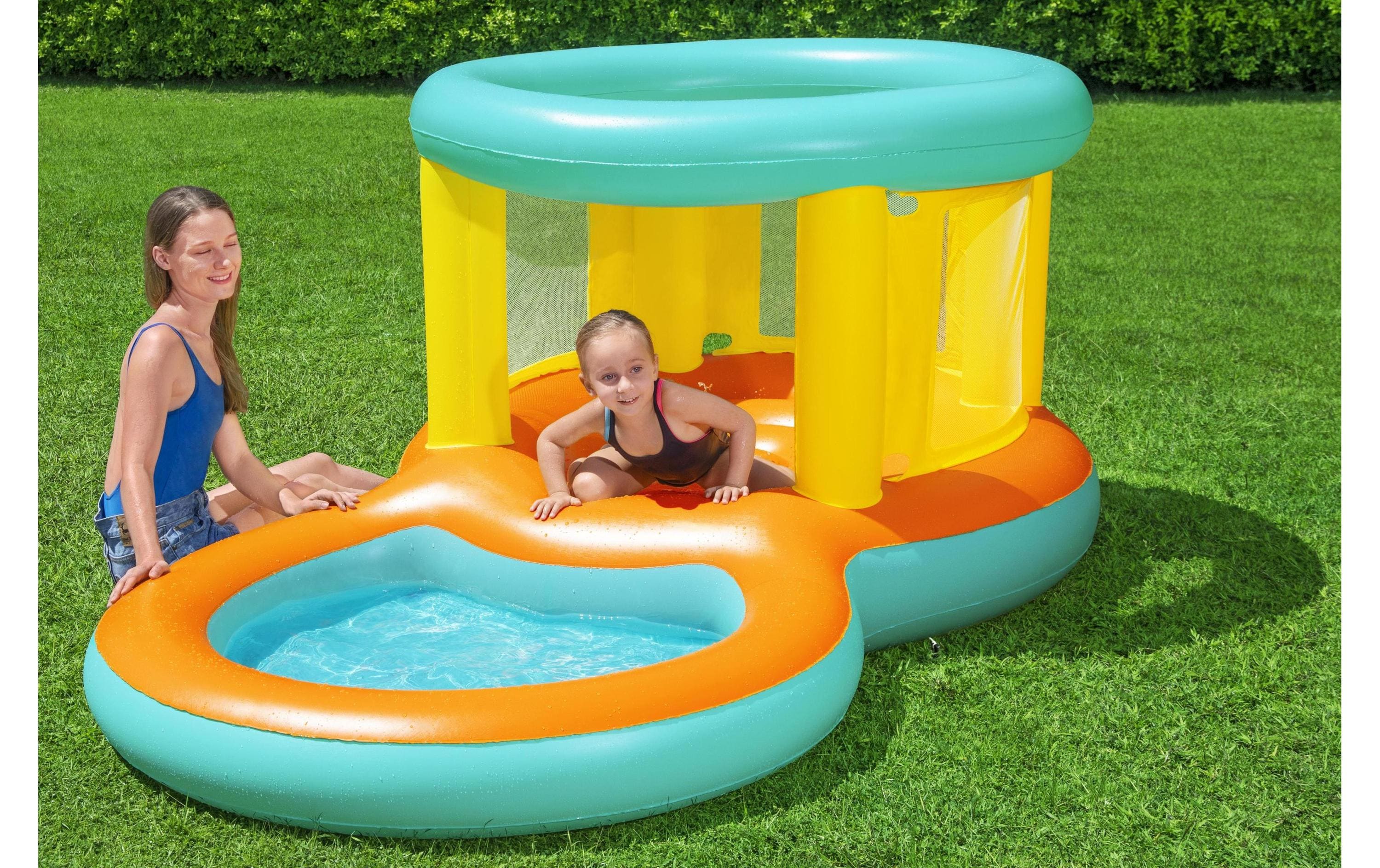 Planschbecken Jumptopia Bouncer & Play 239 x 142 x 102 cmAufblasbare Hüpfburg und Planschbecken