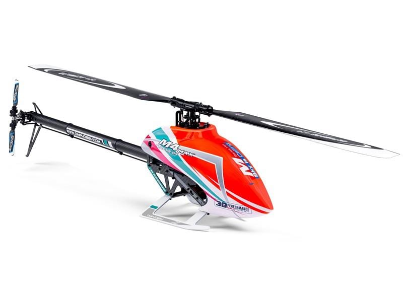 OMPHobby Helikopter M4 Max Orange, Bausatz OMP M4 Flybarless 3D Heli der 400er klasse