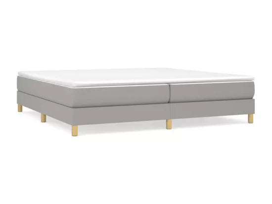 Sommier à lattes de lit Gris clair 200x200 cm Tissu