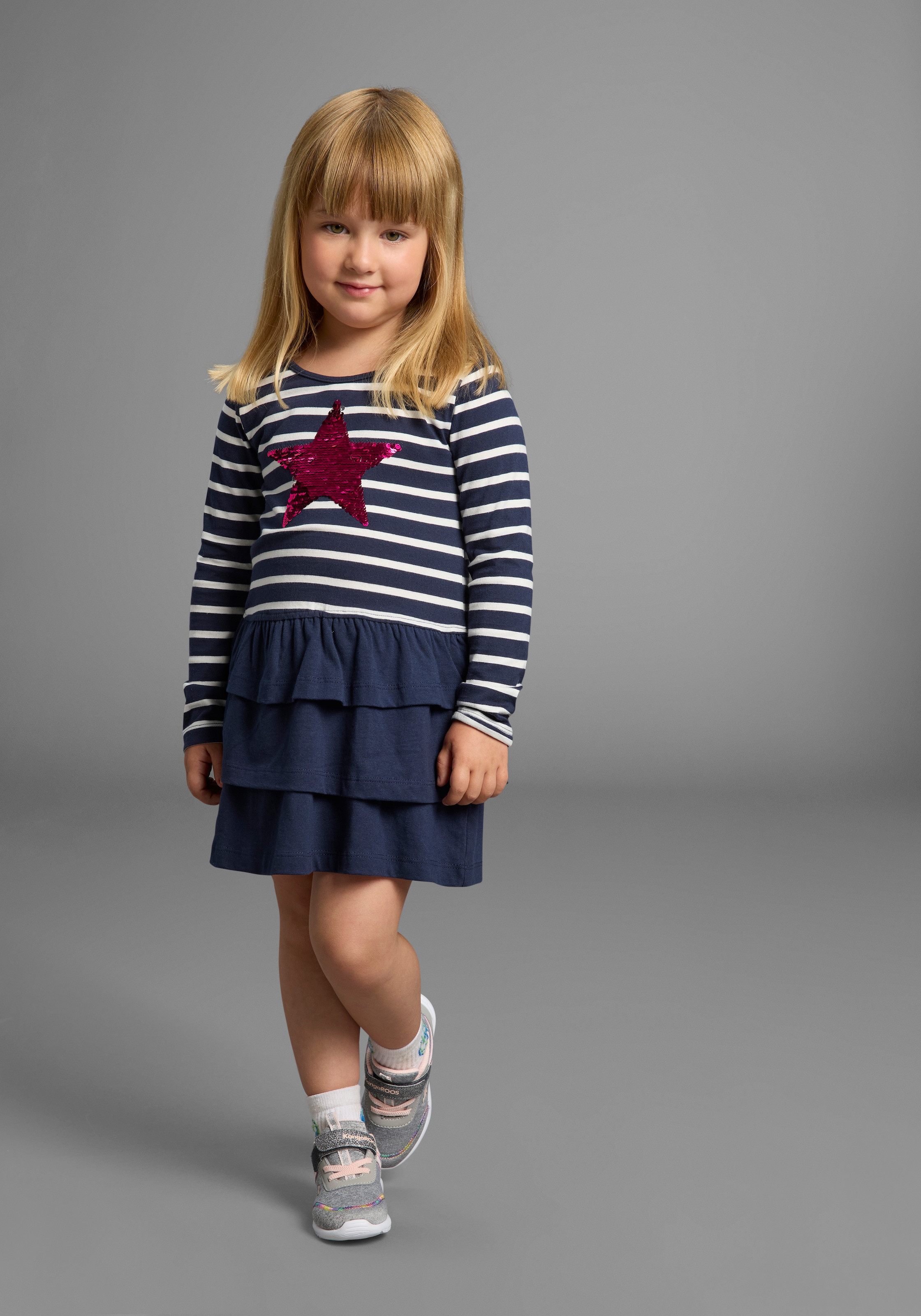 KIDSWORLD Jerseykleid »für kleine Mädchen« für Partys und besondere Anlässe,  kniefreie Länge,  modischer Stil