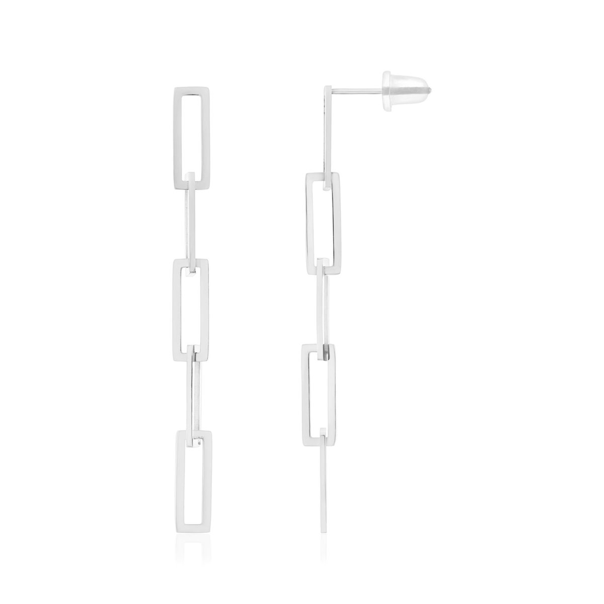 Boucles d'oreilles acier pendantes