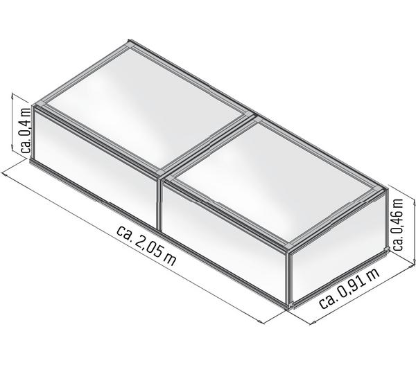 KGT Frühbeet 210, ca. B205/H46/T91 cm
