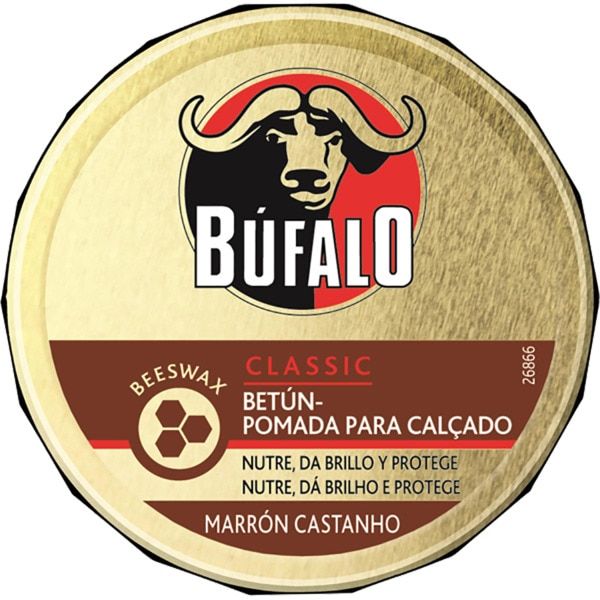 Búfalo Pomada para Calçado Castanha (75mL)