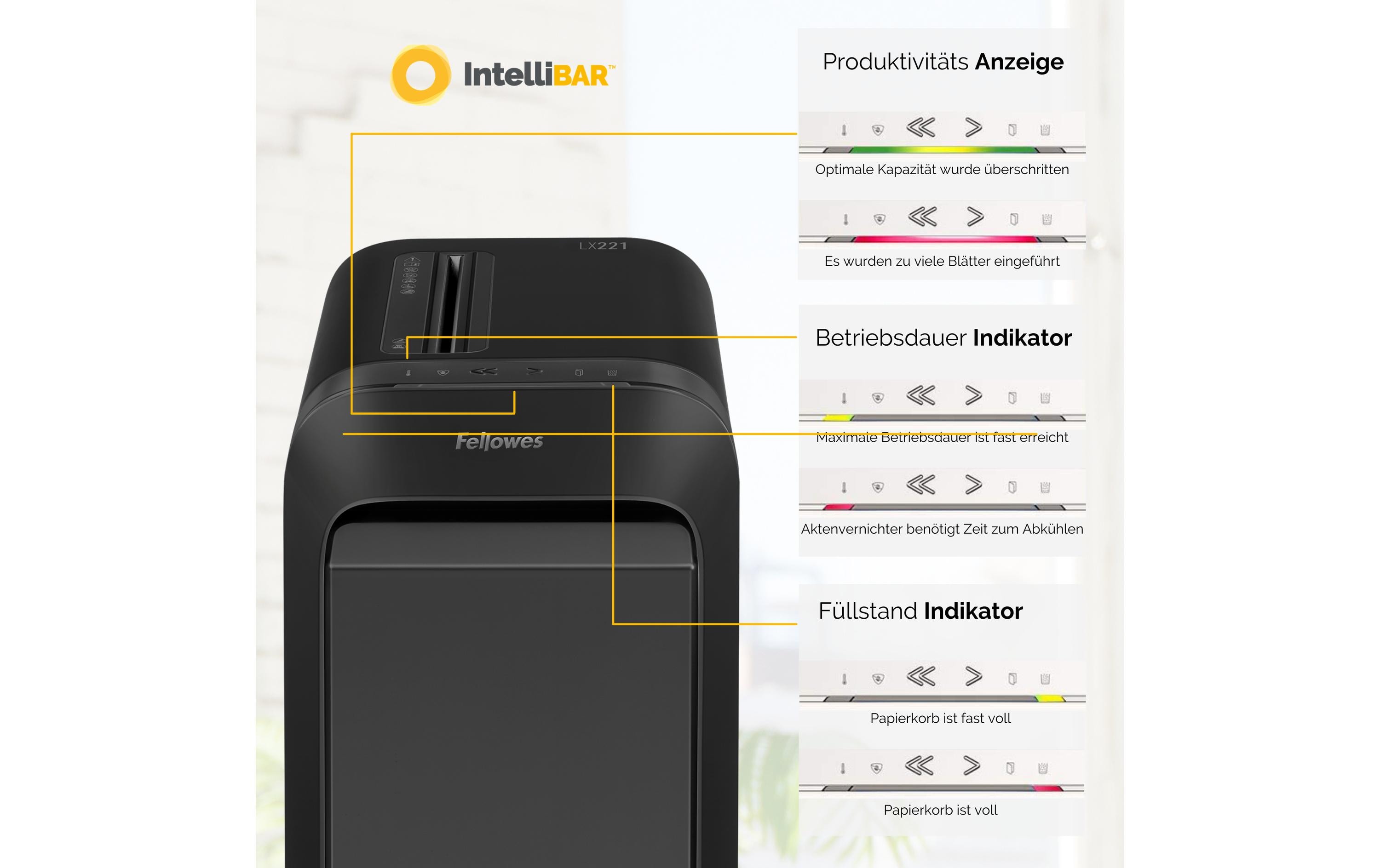Aktenvernichter LX221 P-5, 20 Seiten, Schwarz<br>Papierschredder