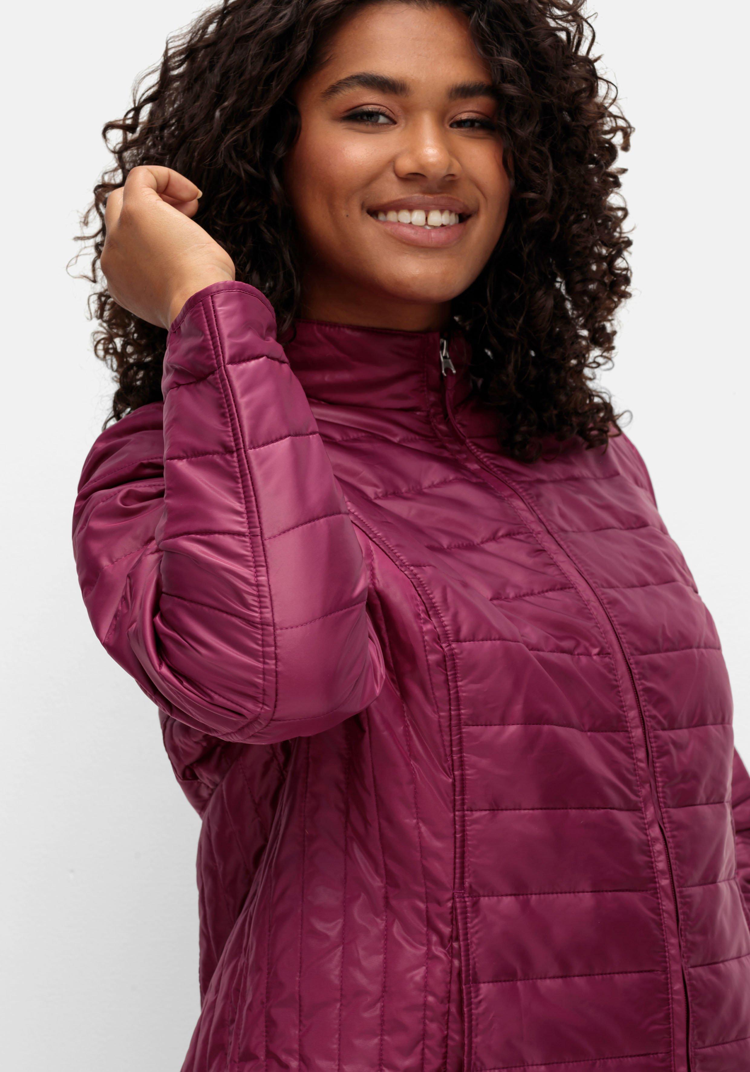 Leicht wattierte Steppjacke mit Stehkragen