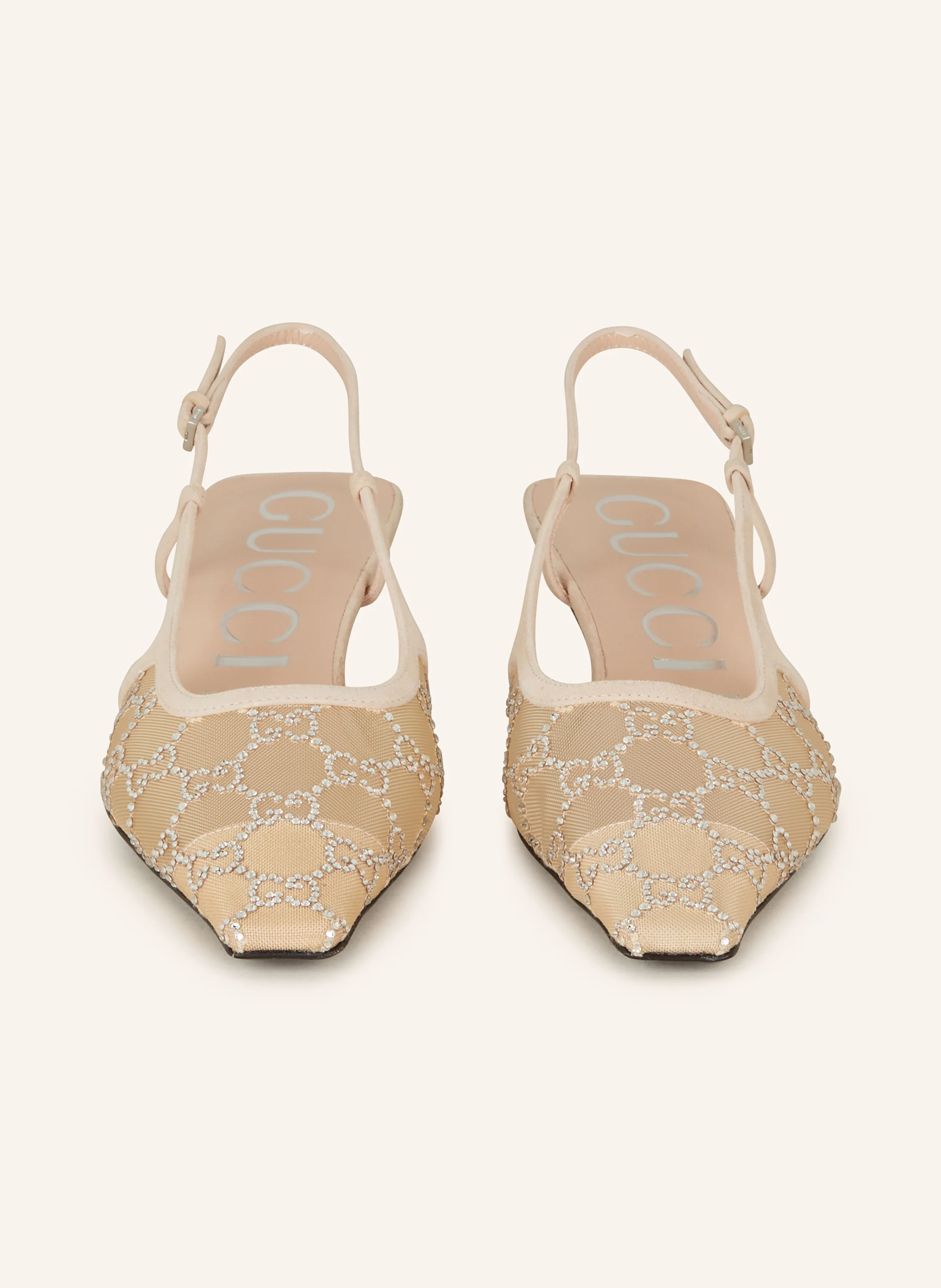 GUCCI Slingpumps mit Schmucksteinen