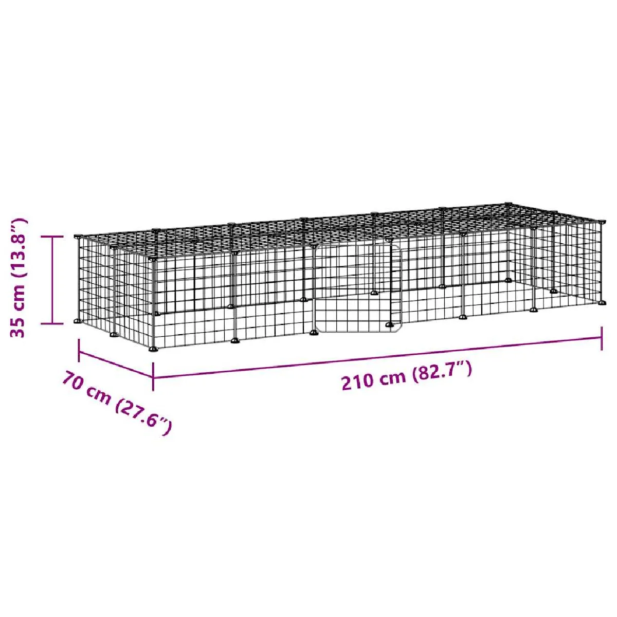 vidaXL Cage animaux de compagnie - Noir