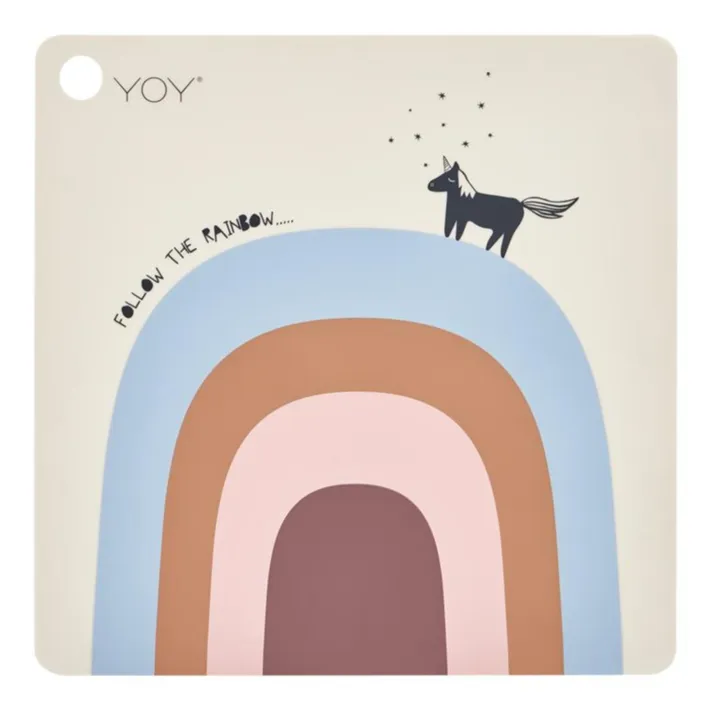 Oyoy Mini Set de table Follow The Rainbow en silicone
