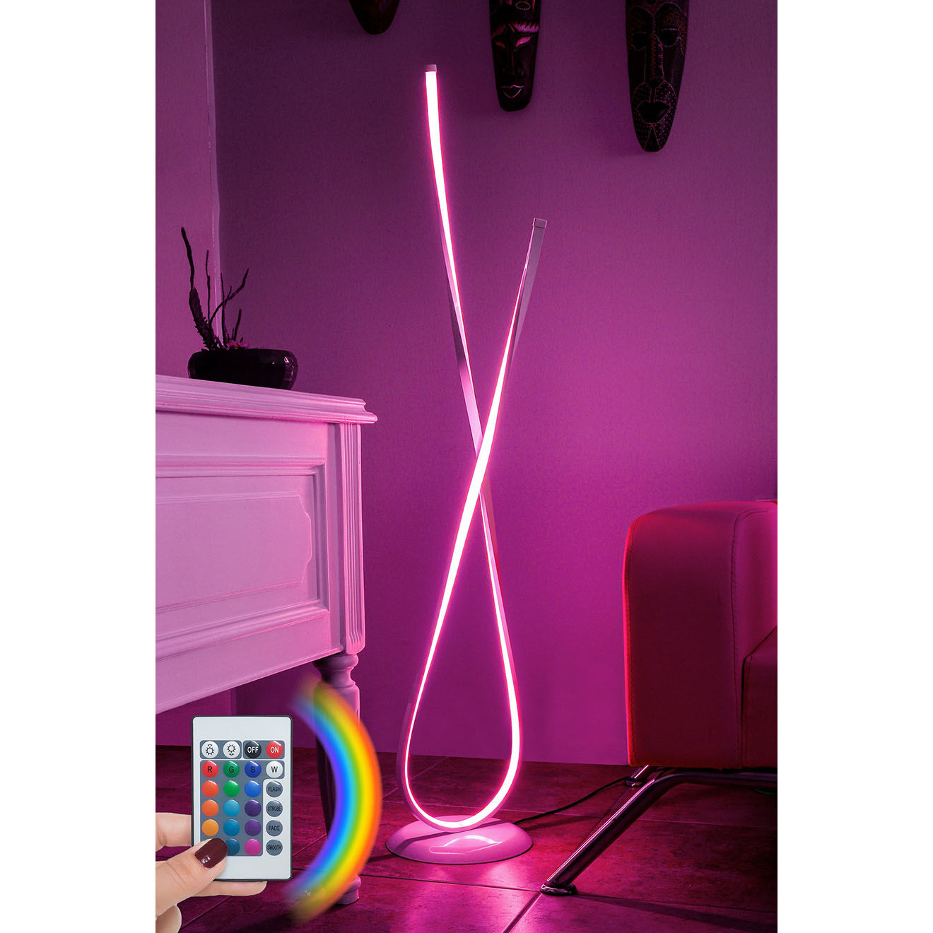 Sheen Lampadaire Van Gogh multicolore - 25x25x120 cm