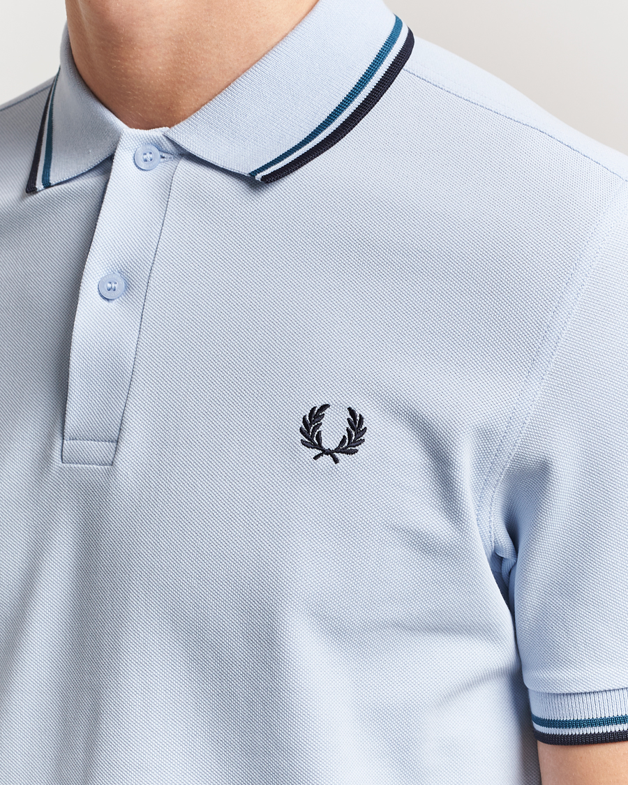 Fred Perry Twin Tipped Polo Shirt Light Smoke