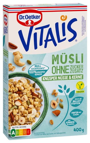 Vitalis ohne Zuckerzusatz Knusper Nüsse & Kerne