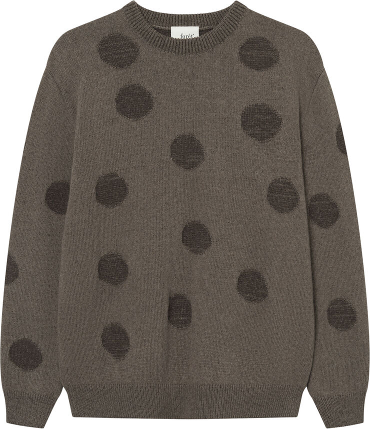 Forét CIRCLE JACQUARD KNIT Cold brown