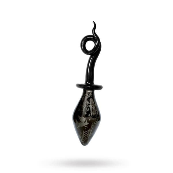 Fashionistas Glass Pigtail Butt Plug - Large