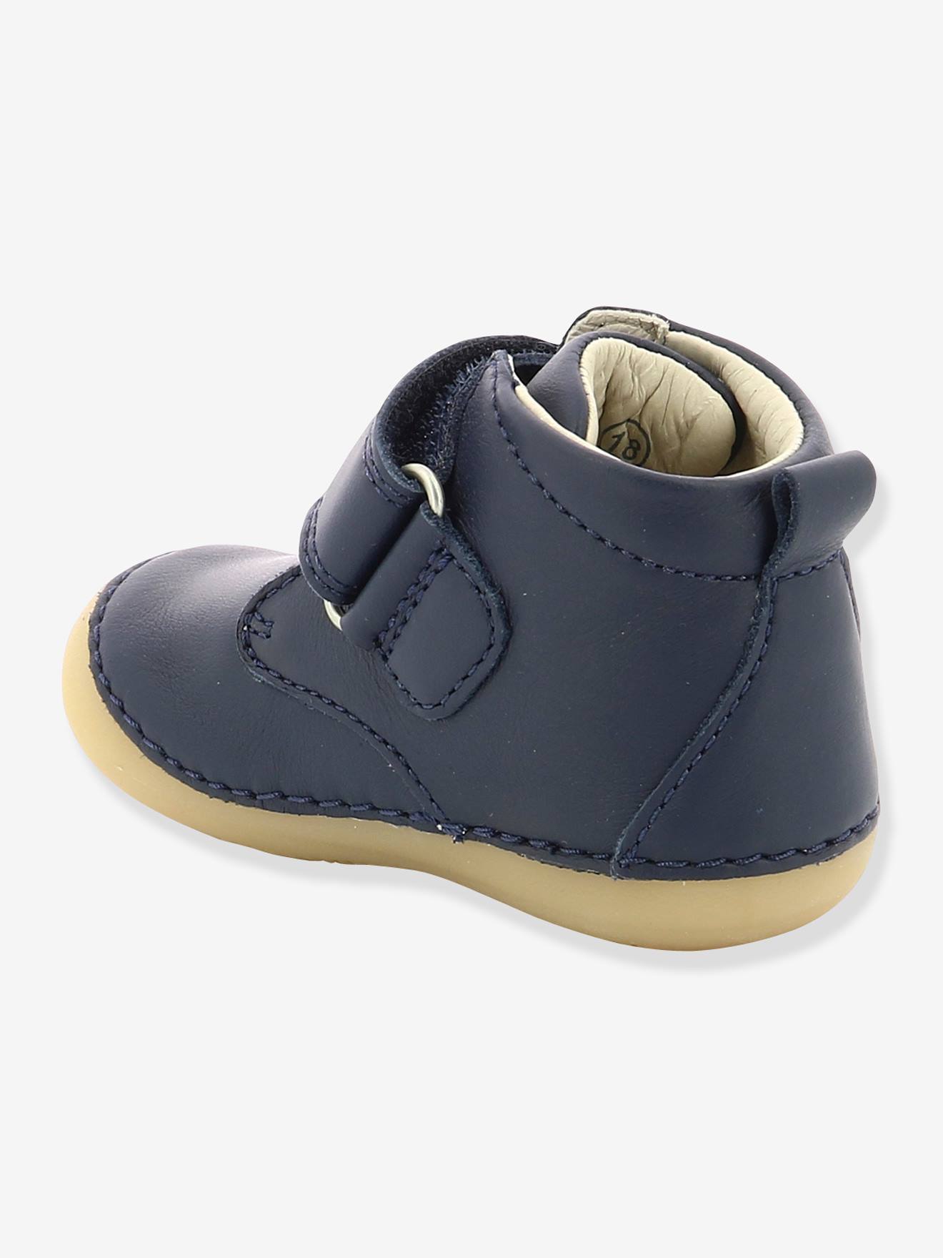 Sabio KICKERS® Botinhas de Couro para Bebê Primeiros Passos Tinta