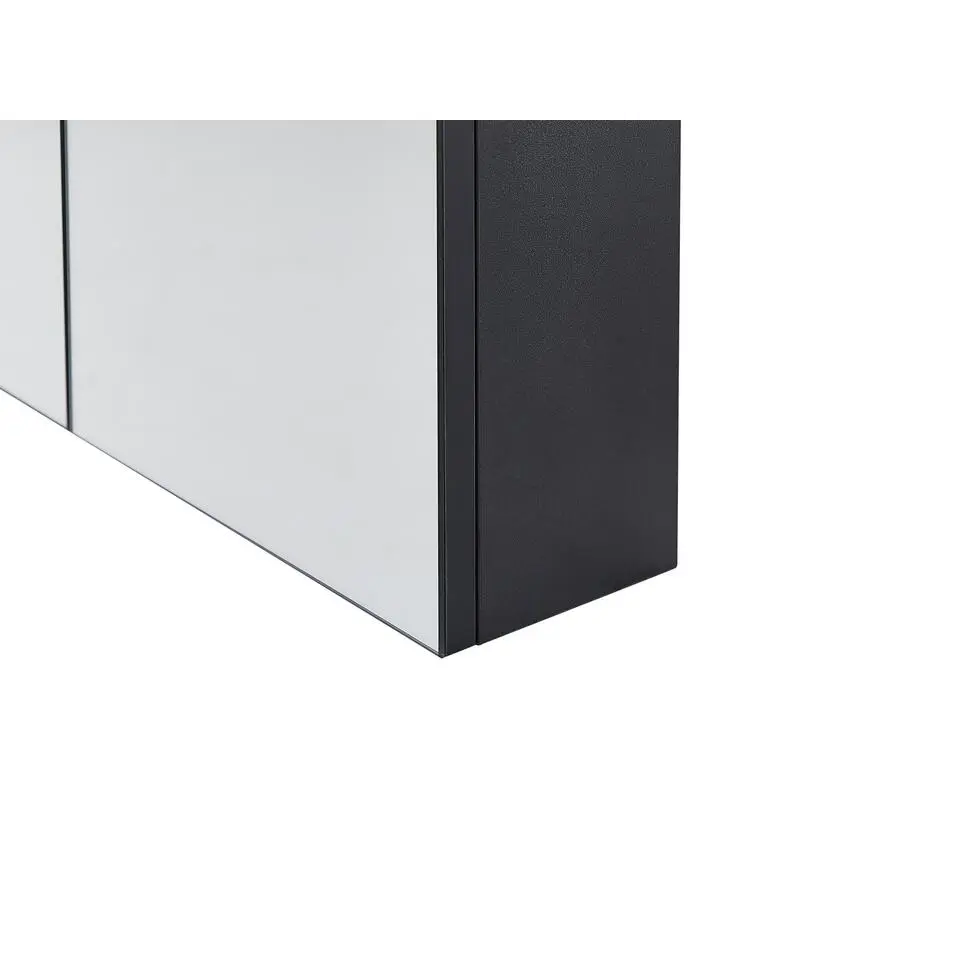 NAVARRA - Badkamermeubel - Zwart - 80 x 70 cm - Multiplex