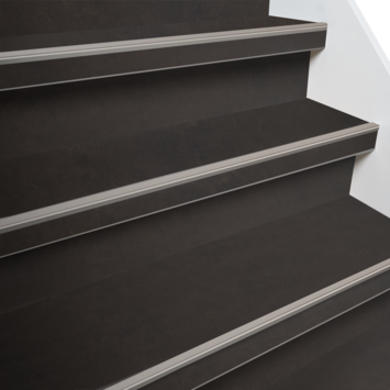 Kleurstaal Firststep Traprenovatie PVC Beton Zwart