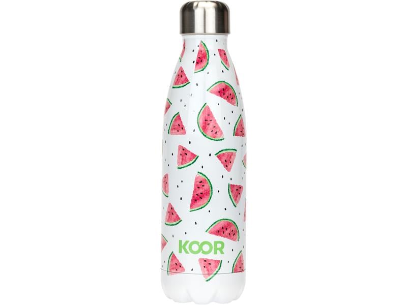 KOOR Trinkflasche Anguria 500 ml Thermosflasche aus Edelstahl