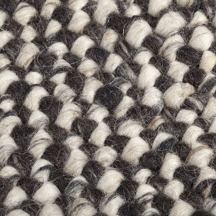 Wollen vloerkleed - Lorraine Donkerbruin/Creme | Warm