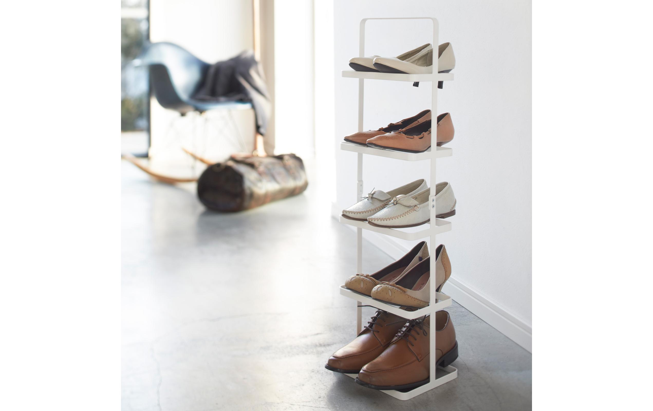 Schuhregal Tower 22 x 77.5 cm, WeissHohes Schuhregal