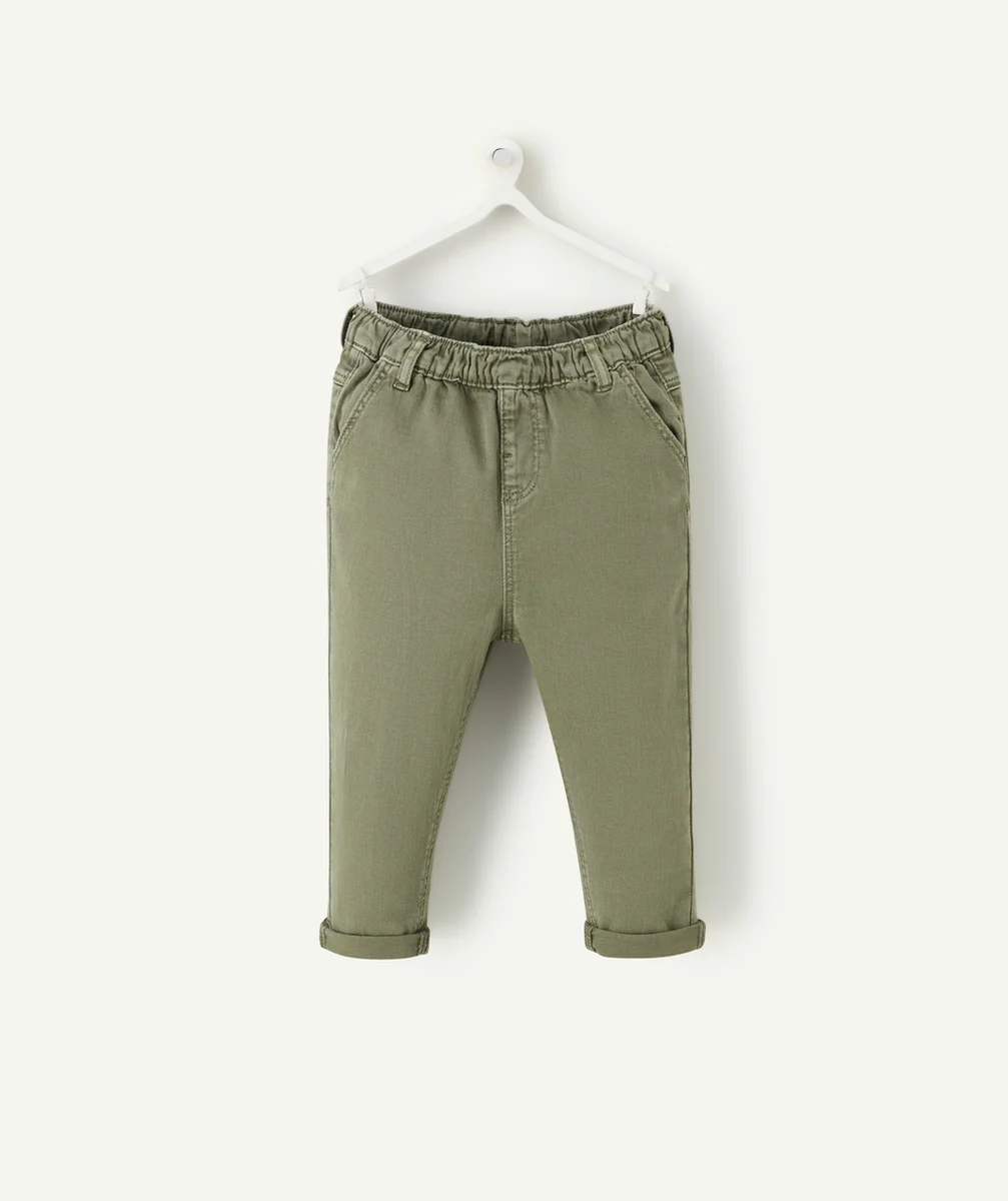 PANTALON DROIT RELAX GARÇON KAKI