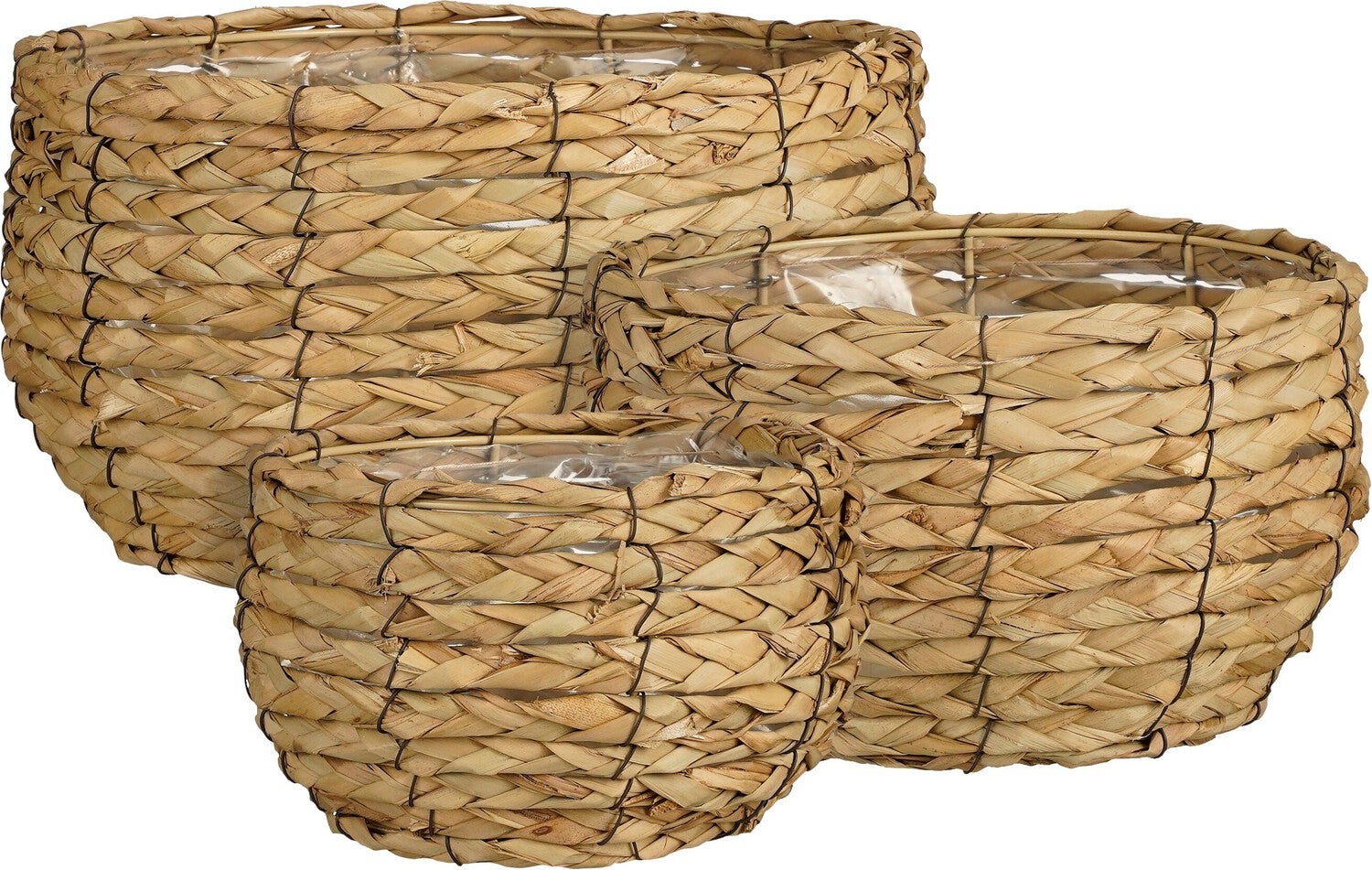 Mica Decorations plantenmand Dano bruin D 26 H 15 cm