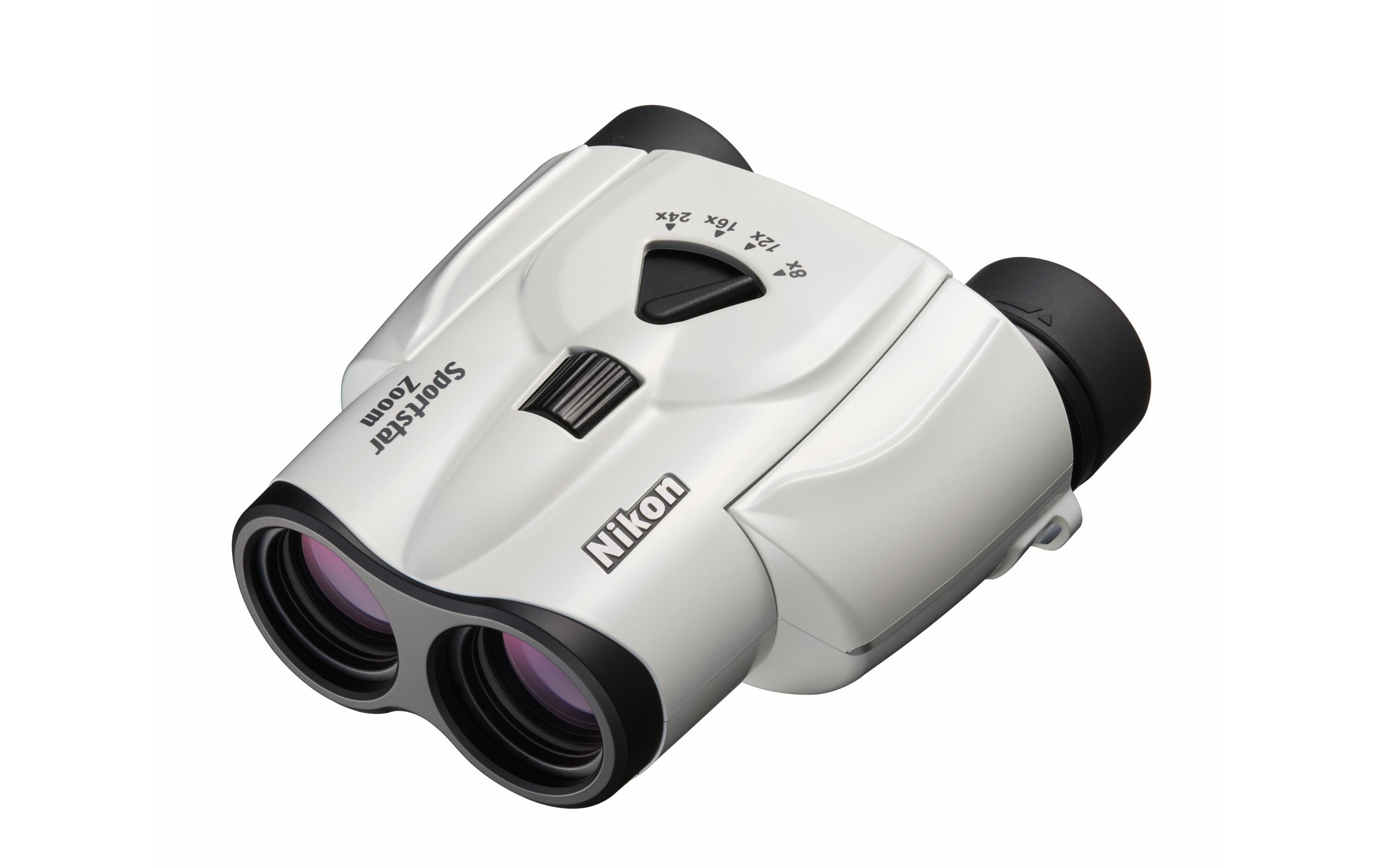 Fernglas Sportstar Zoom 8-24 x 25 Weiss<br>Fernglas für schnelles und stufenloses Zoomen
