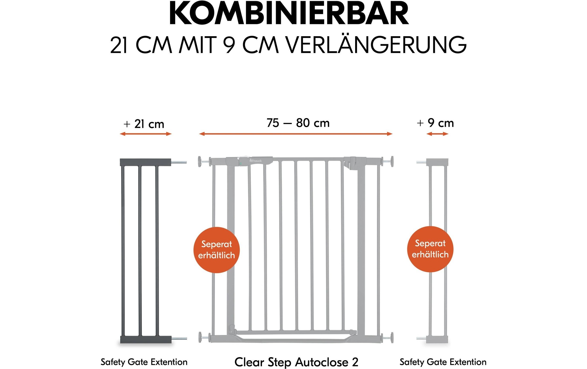 Hauck Verlängerung für Türschutzgitter »Safety Gate Extension 21 cm«