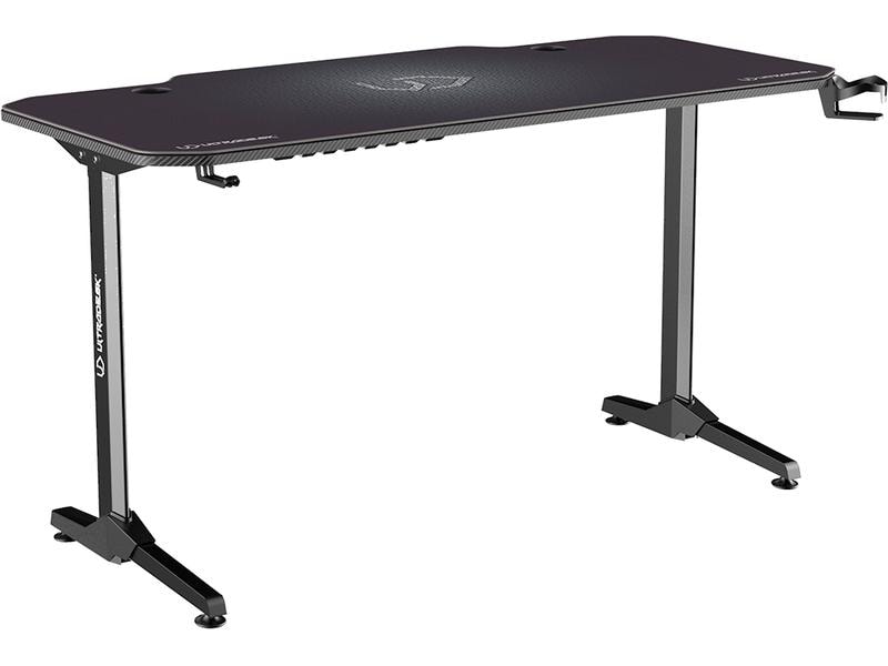 Ultradesk Gaming Tisch Frag Graphit Stabiler Gaming-Tisch für bis zu zwei Monitore