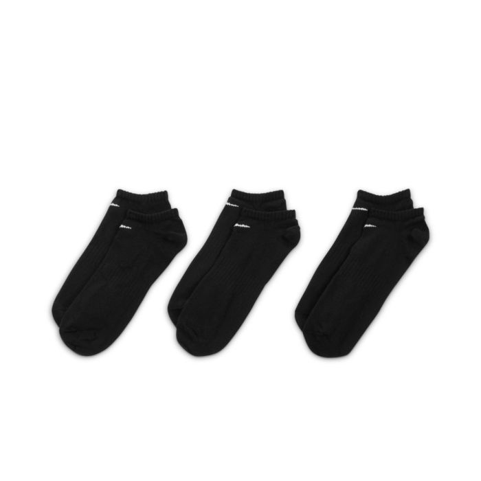 Nike Unisex Everyday Lighweight No-Show Socks 3-Pack Sort