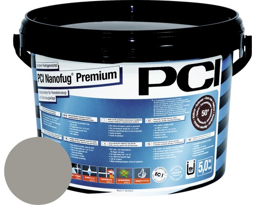 PCI Nanofug® Premium variabele flexibele voegmortel voor alle tegels en natuursteen, zandgrijs, 5 kg
