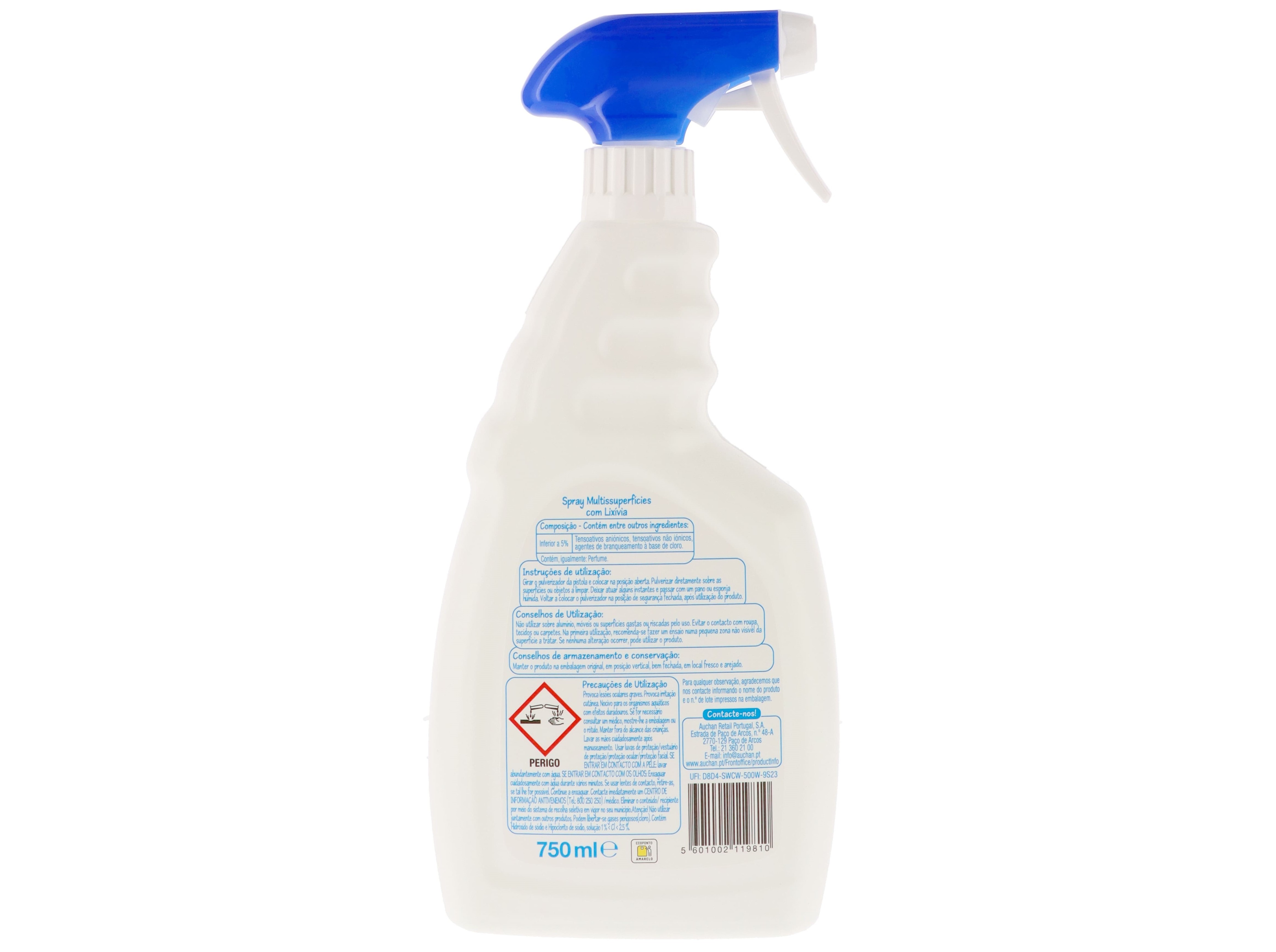 LIMPA MULTISSUPERFÍCIES POLEGAR SPRAY COM LIXÍVIA 750ML