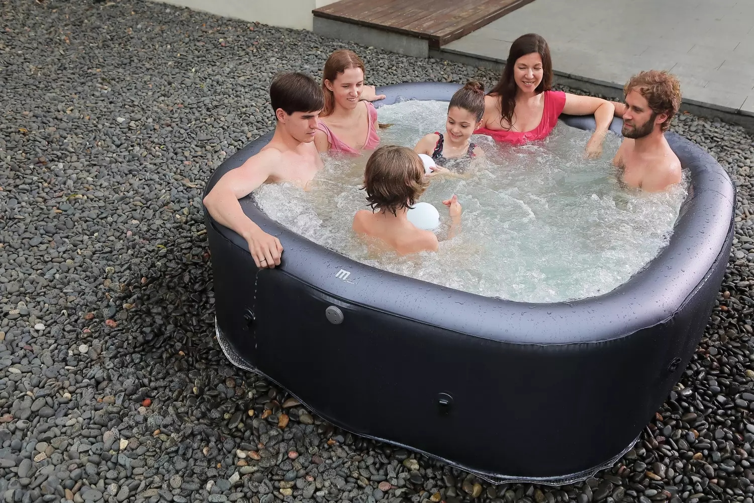 MSpa PureHaven aufblasbarer Whirlpool 185x185x68 cm für 6 Personen selbstreinigend inkl. Filterkatuschen und Abdeckung - versch. Ausführungen