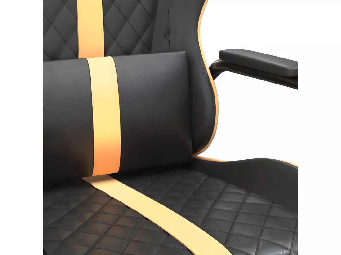 Chaise de jeu Noir et doré Similicuir