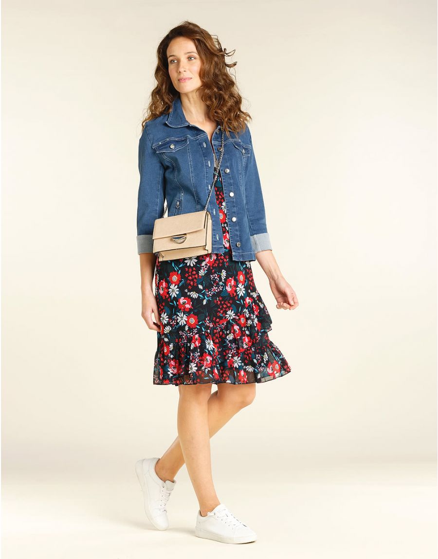 Robe à fleurs résille
