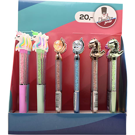 Danpen - gelpen glitter - flere varianter - assorteret