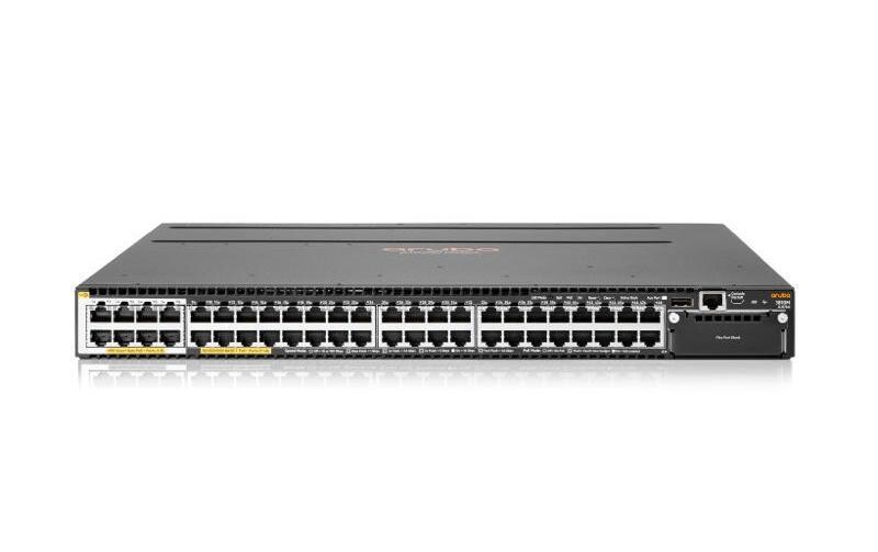 PoE+ Switch 3810M-40G-8XG-PoE+ 48 Port<br>Verwalteter 40G-Switch mit 8 HPE Smart Rate PoE+ Ports und 1 Uplink-Steckplatz