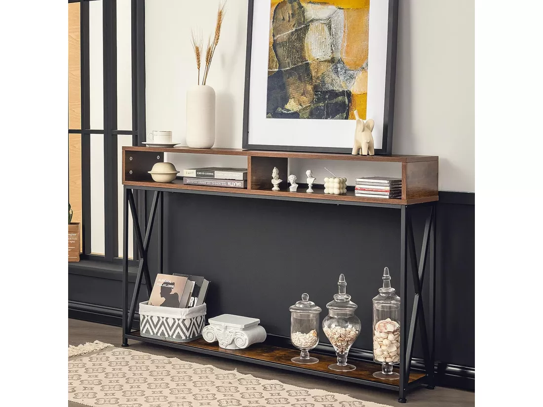 Table console de style industriel 120 x 23 x 79 cm