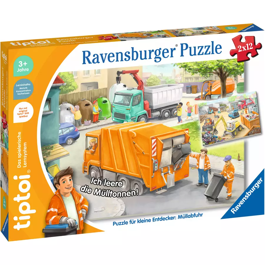 Ravensburger tiptoi® Puzzle für kleine Entdecker: Müllabfuhr
