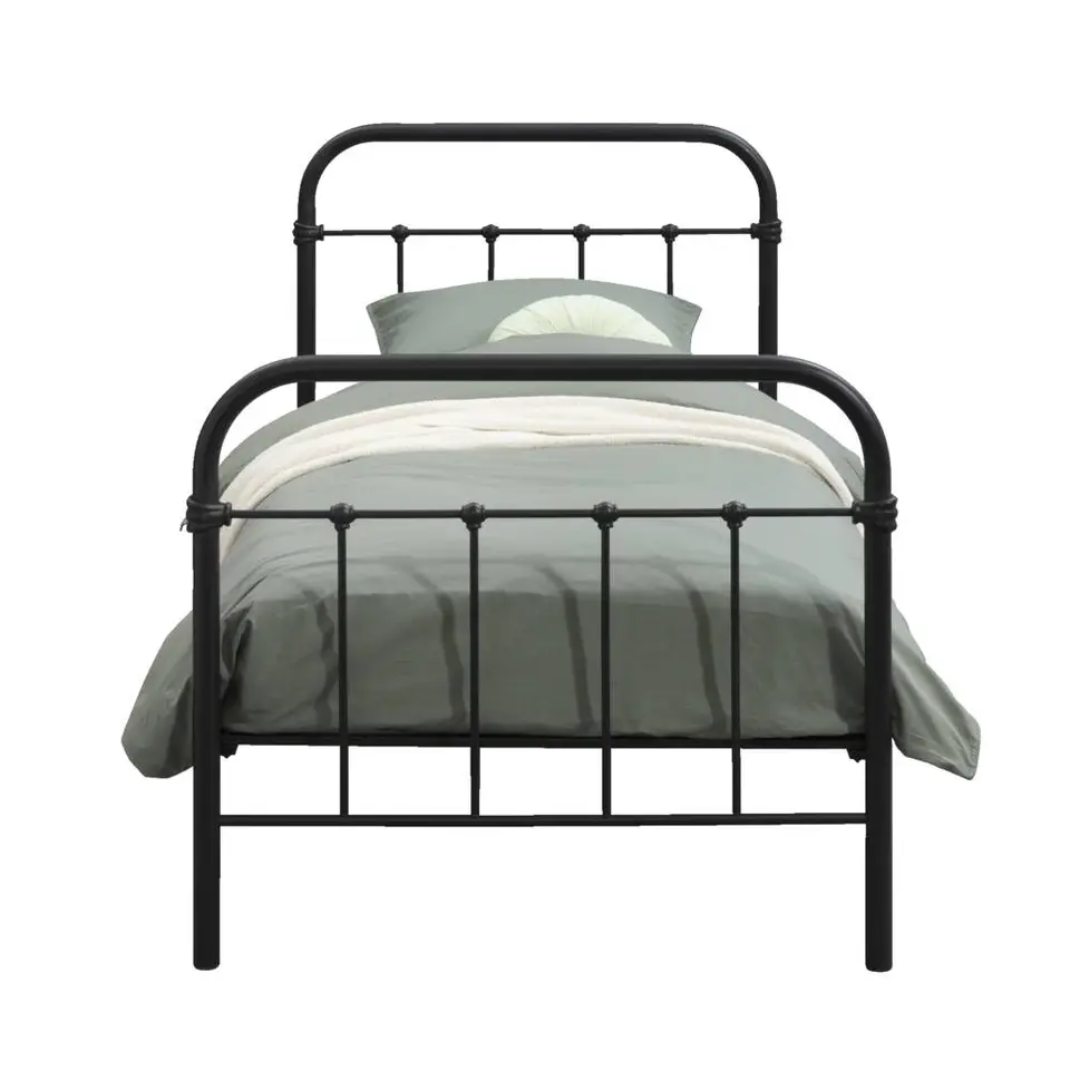 Bed Anne - mat antraciet - 90x200 cm
