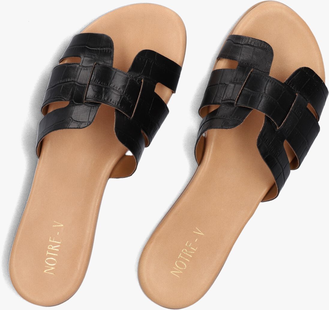 zwarte notre-v slippers 179874