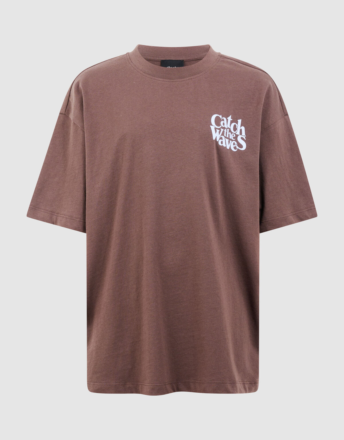 Catch Artwork T-shirt Donkerbruin