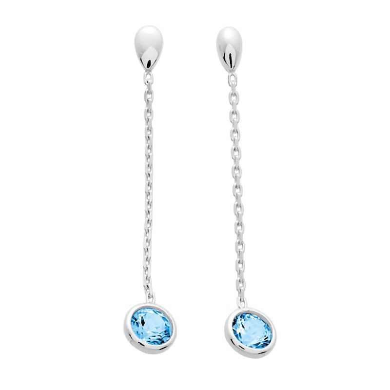 Boucles d'oreilles femme - Oxyde de zirconium - Argent 925